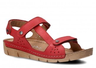 Dámske sandále NAGABA 306 červená rustic koža