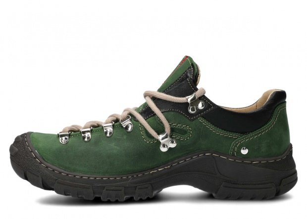 Pánske trekové obuv NAGABA 055 zelená crazy koža