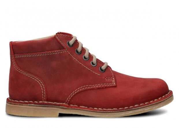 Pánske trekové topánky NAGABA 076 červená crazy koža
