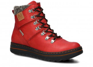 ČLENKOVÉ DÁMSKE MODEL 281 ČERVENÁ RUSTIC + KOŽUŠINKA - ROZMER 39