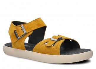 Mládež sandále NAGABA 027 žltá velúrové koža