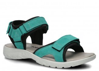 Dámske sandále NAGABA 266 aquamarine velúrové koža