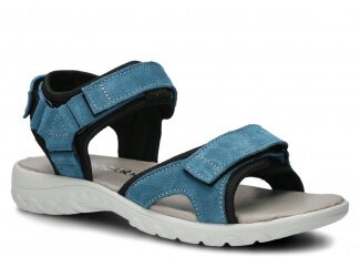 Dámske sandále NAGABA 266 jeans velúrové koža