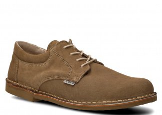 PÁNSKA OBUV MODEL 001 BÉŽOVÁ VELÚROVÉ - ROZMER 47
