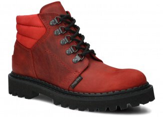 ČLENKOVÉ PRE MLÁDEŽ MODEL 1121 ČERVENÁ CRAZY - ROZMER 38