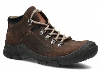 Pánske trekové topánky NAGABA 456 olivová crazy koža