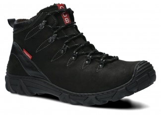 Pánske trekové topánky NAGABA 403 čierna crazy koža