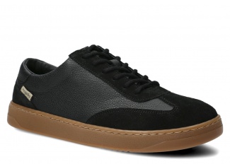 Široké pánske obuv NAGABA 478 čierna velúrové koža