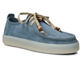 Dámske mokasíny, Dámske poltopánky NAGABA 2641 jeans velúrové koža