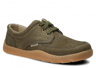 Široké dámske poltopánky NAGABA 633 khaki samuel koža
