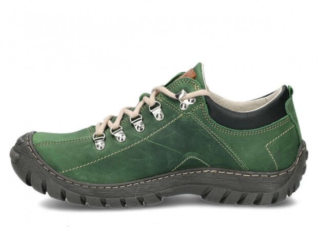 Pánske trekové obuv NAGABA 455 zelená crazy koža