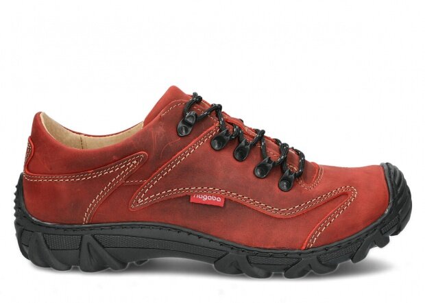 Pánske trekové obuv NAGABA 400 červená crazy koža