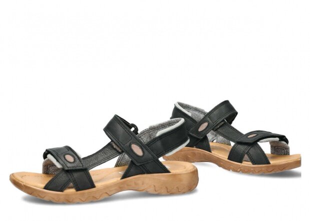 Dámske sandále NAGABA 168 čierna rustic koža