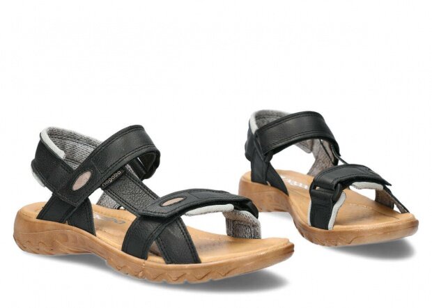 Dámske sandále NAGABA 168 čierna rustic koža