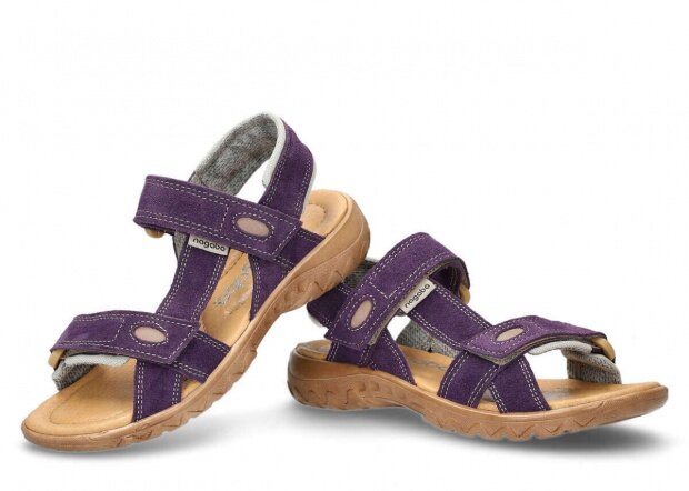 Dámske sandále NAGABA 168 fialová velúrové koža