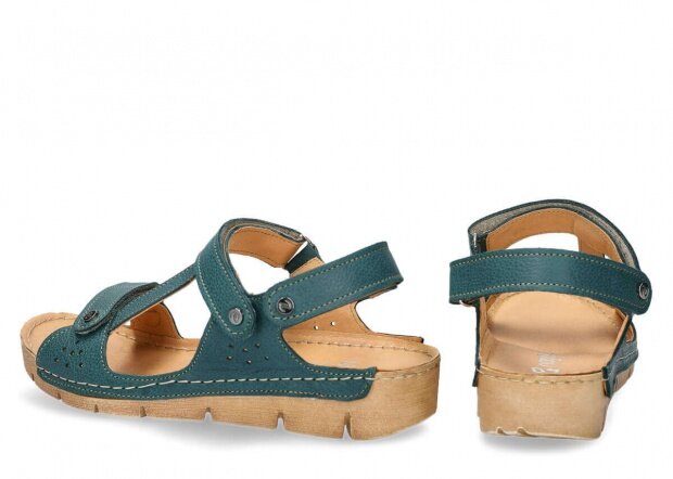 Dámske sandále NAGABA 306 zelená rustic koža