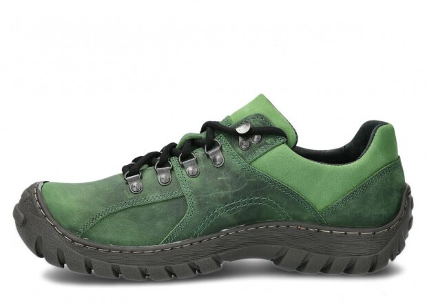 Pánske trekové obuv NAGABA 457 zelená crazy koža
