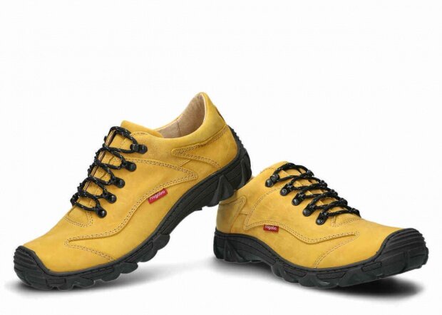 Pánske trekové obuv NAGABA 400 žltá crazy koža