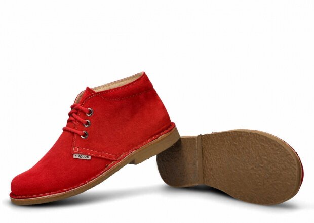 Topánky NAGABA 074 červená velúrové koža
