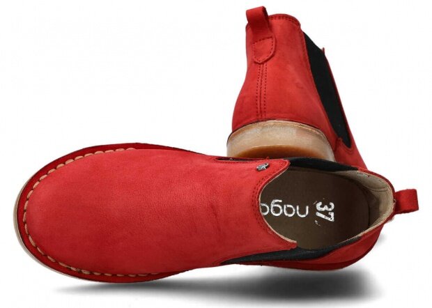 Dámske trekové topánky NAGABA 085 červená samuel koža