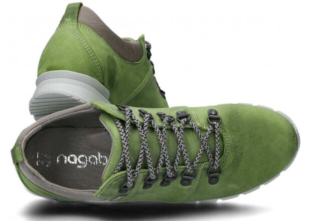 Trekové obuv NAGABA 070 pistáciová crazy koža
