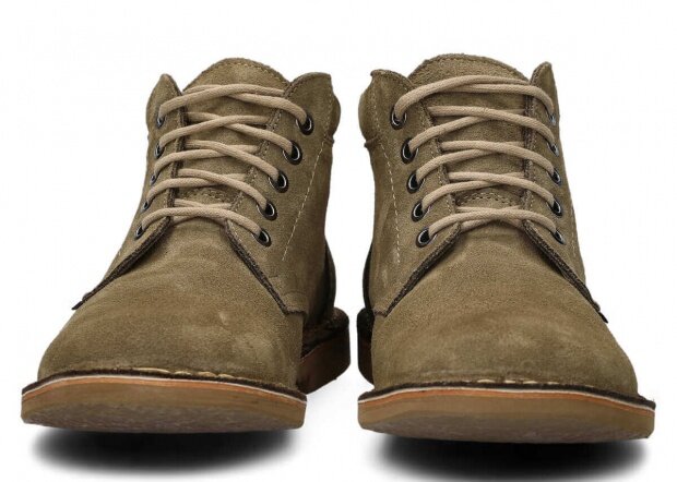 Pánske topánky NAGABA 076 olivová velúrové koža