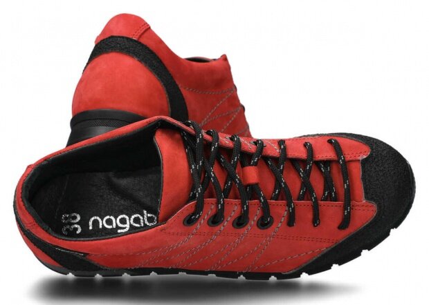 Trekové obuv NAGABA 121 červená campari koža