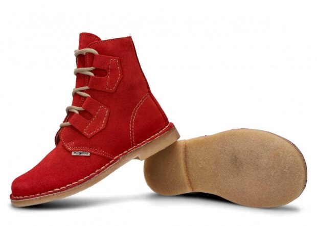 Topánky NAGABA 187 červená velúrové koža