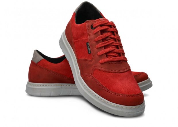 Pánske obuv NAGABA 438 červená velúrové koža