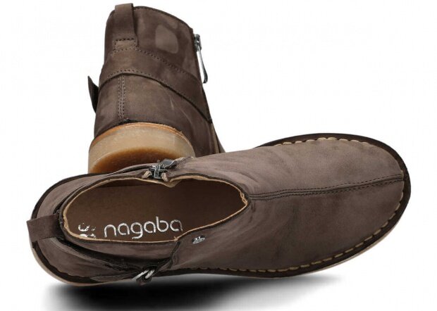 Dámske trekové topánky NAGABA 086 olivová samuel koža