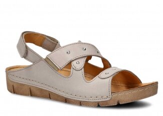 Dámske sandále NAGABA 305<br /> svetlá popolová rustic koža