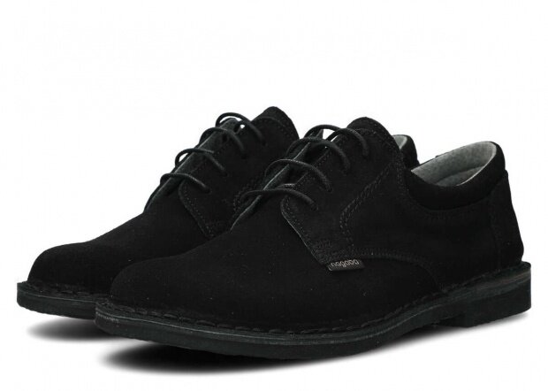 Pánske obuv NAGABA 001 čierna velúrové koža
