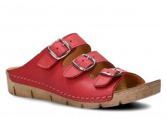 Dámske sandále NAGABA 106<br /> červená rustic koža