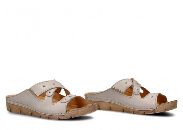 Dámske sandále NAGABA 304 svetlá popolová rustic koža