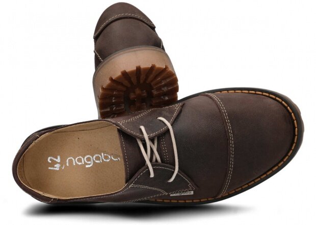 Pánske obuv NAGABA 415 hnedá barka koža