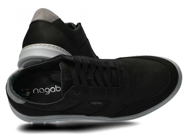 Pánske obuv NAGABA 438 čierna crazy koža