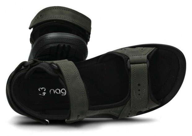 Pánske sandále NAGABA 265 khaki crazy koža