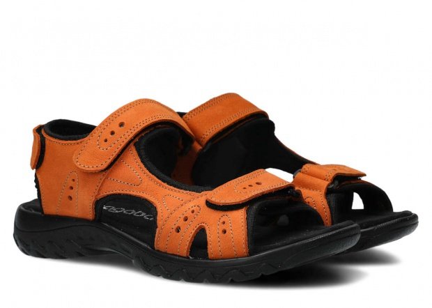 Dámske sandále NAGABA 264 oranžová campari koža