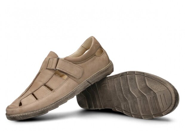 Pánske obuv NAGABA 426 béžová nubuk vosk koža