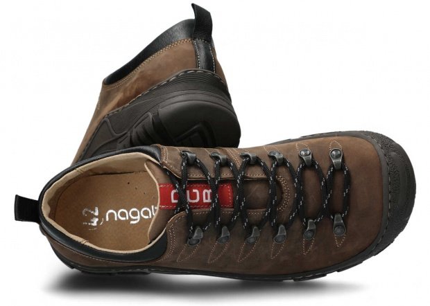 Pánske trekové obuv NAGABA 444 olivová crazy koža