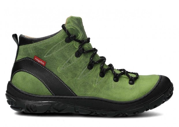 Trekové topánky NAGABA 240 svetlá zelená crazy koža