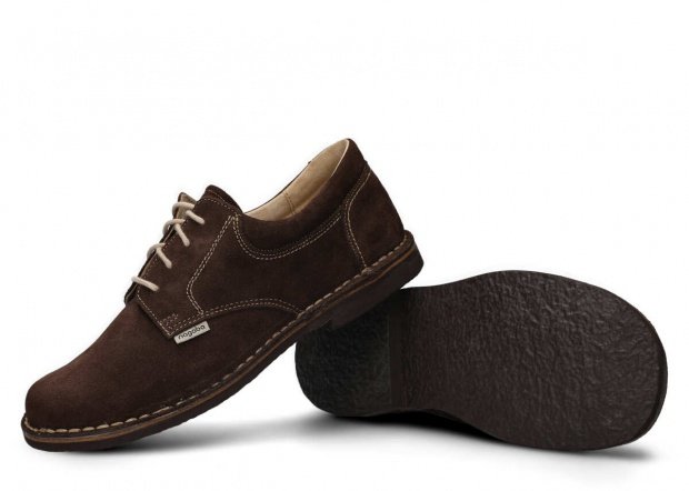 Pánske obuv NAGABA 001 hnedá velúrové koža