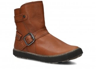 ČLENKOVÉ PRE MLÁDEŽ MODEL 275 VÝRAZNE ČERVENÁ RUSTIC + KOŽUŠINKA - ROZMER 37