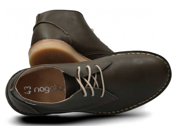 Pánske topánky NAGABA 422 khaki sovage koža
