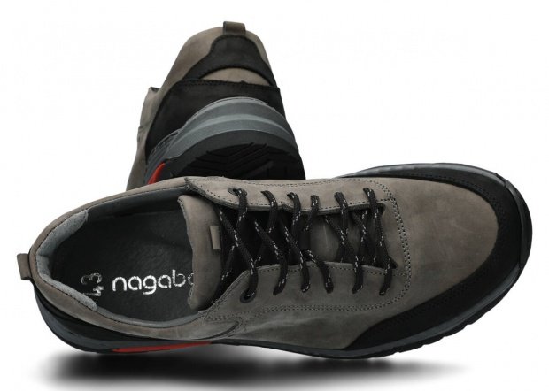 Pánske trekové obuv NAGABA 408 sivá crazy koža