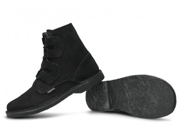 Pánske topánky NAGABA 188 čierna velúrové koža