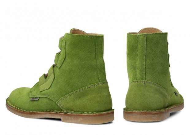 Topánky NAGABA 187 svetlá zelená velúrové koža