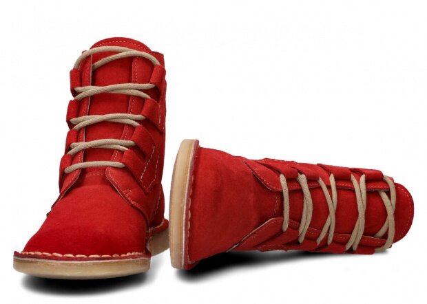 Pánske topánky NAGABA 188 červená velúrové koža