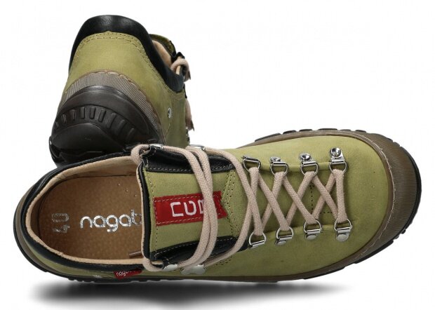 Trekové obuv NAGABA 054 zelená barka koža