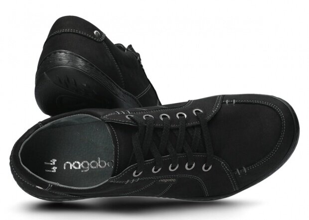 Pánske obuv NAGABA 406 čierna samuel koža